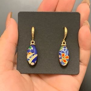 14K gold plated Handmade Japanese Washi earrings